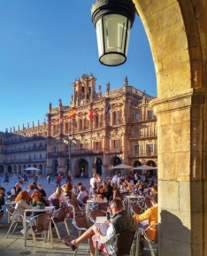 La Plaza Mayor de Salamanca recibe muchos visitantes a lo largo del año